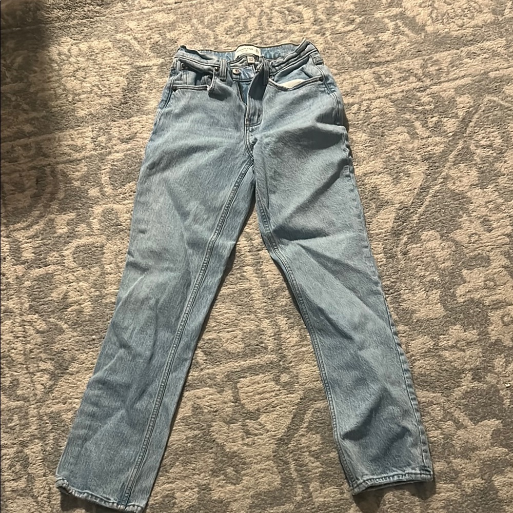 Abercrombie & Fitch Blue Straight Leg Jeans
